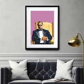 Godfather｜マーロン・ブランドが魅せる名作映画アートポスター｜重厚なモノクロ肖像が空間をスタイリッシュに演出A2ポスター