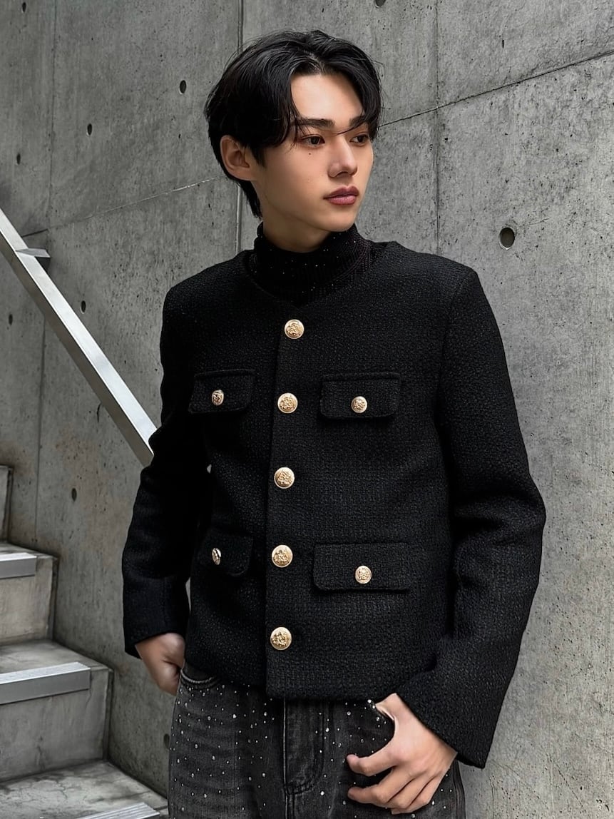 ALUDE SELECT】gold no color tweed jacket （2color） | 【ALUDE 