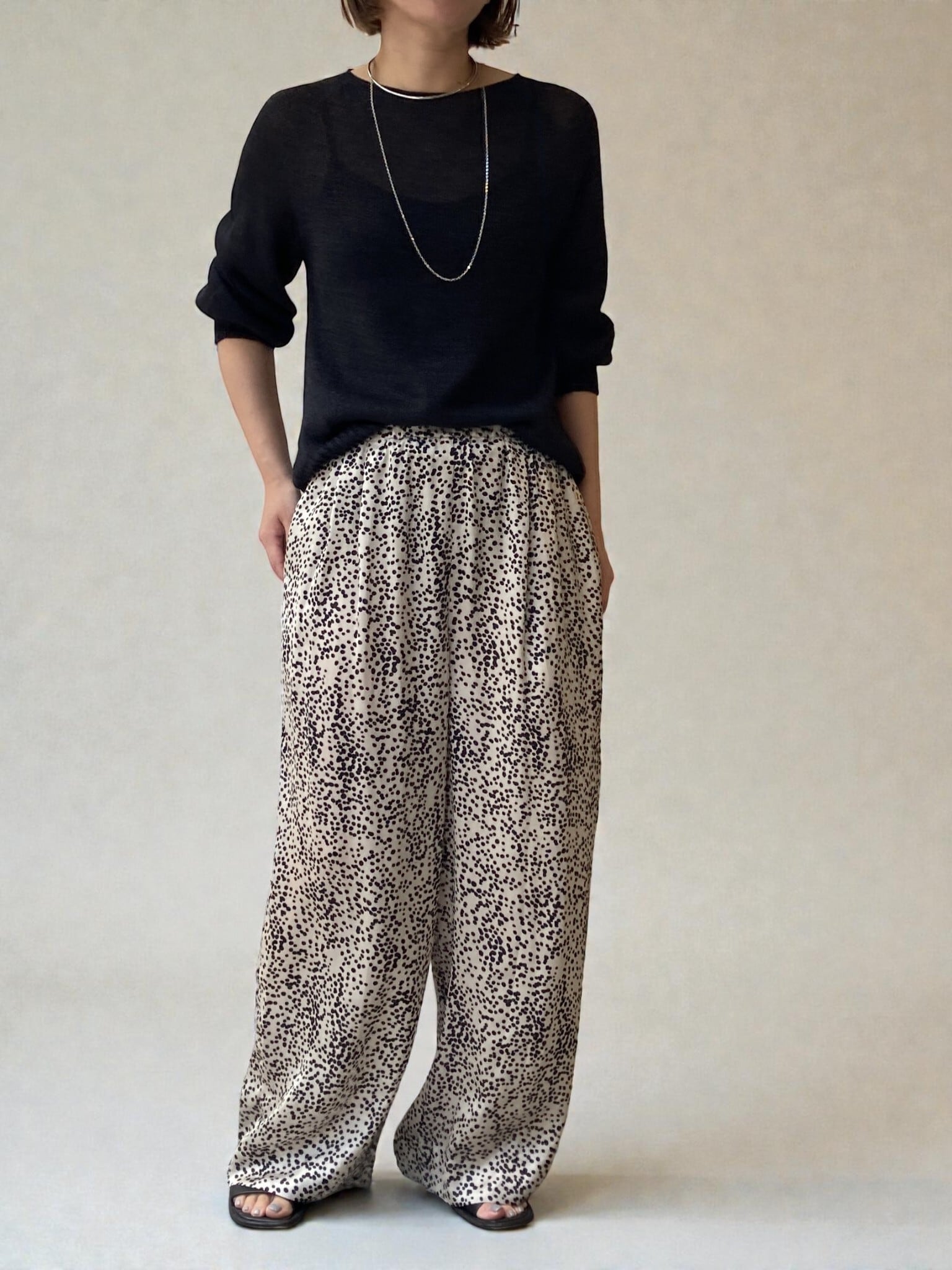 イレギュラードットプリントパンツ