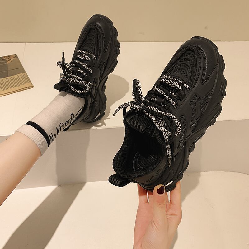 オータムウィンターブラックレッド 靴 シューズ レース スニーカー 秋物 冬物 レースアップ フェイクシューズ10920271912