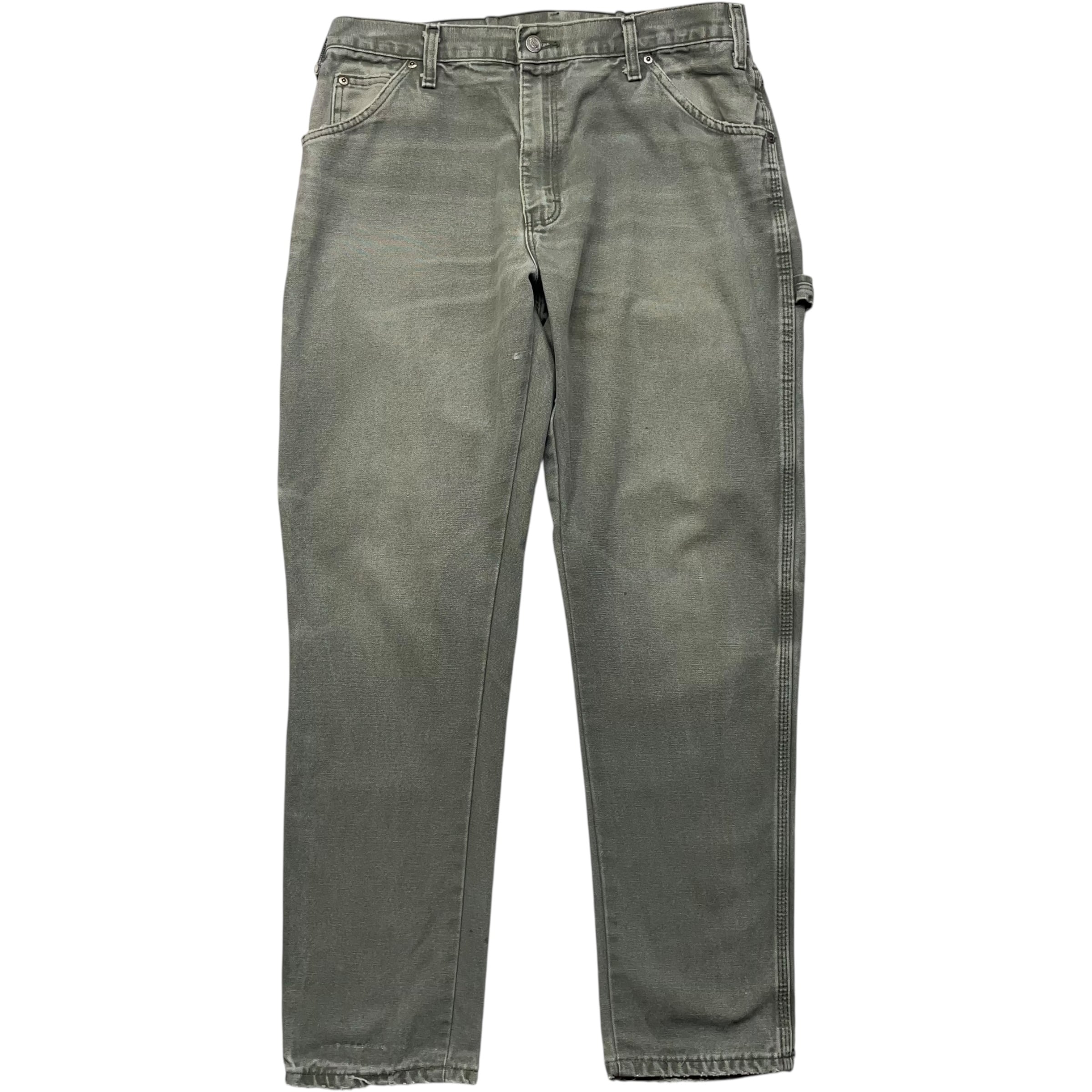 《実寸W33L30》 Dickies ディッキーズ ペインターパンツ ワークパンツ サイズカスタム モスグリーン no.8704