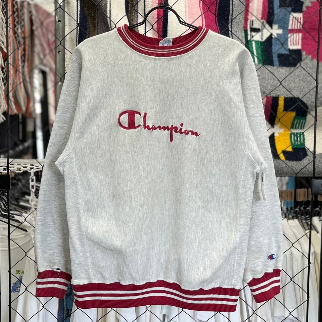 Champion 90s~USA製 リバースウィーブ リブライン スウェット