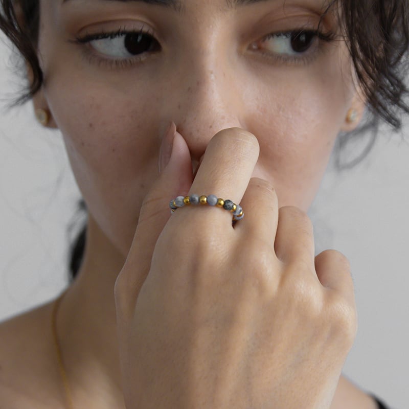 優　ビーズリング ネコポス便】【選べる天然石】 天然石ビーズリング 2478リング 天然石
