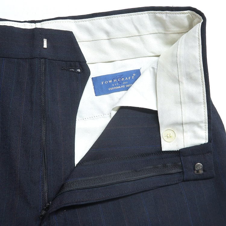 古着 TOWNCRAFT タウンクラフト スラックス パンツ ノータック