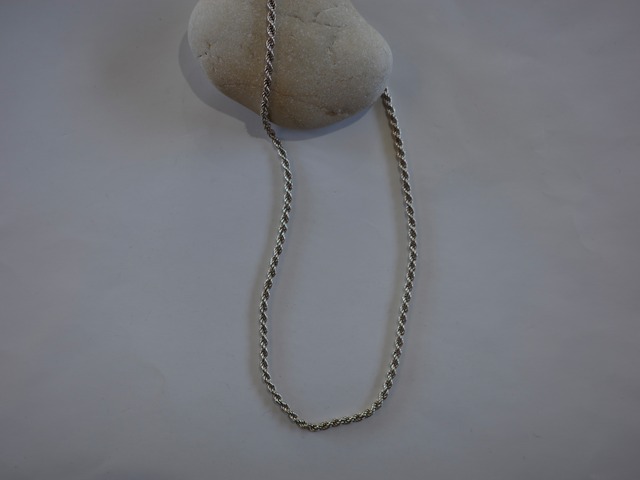 <vintage silver925>rope chain necklace