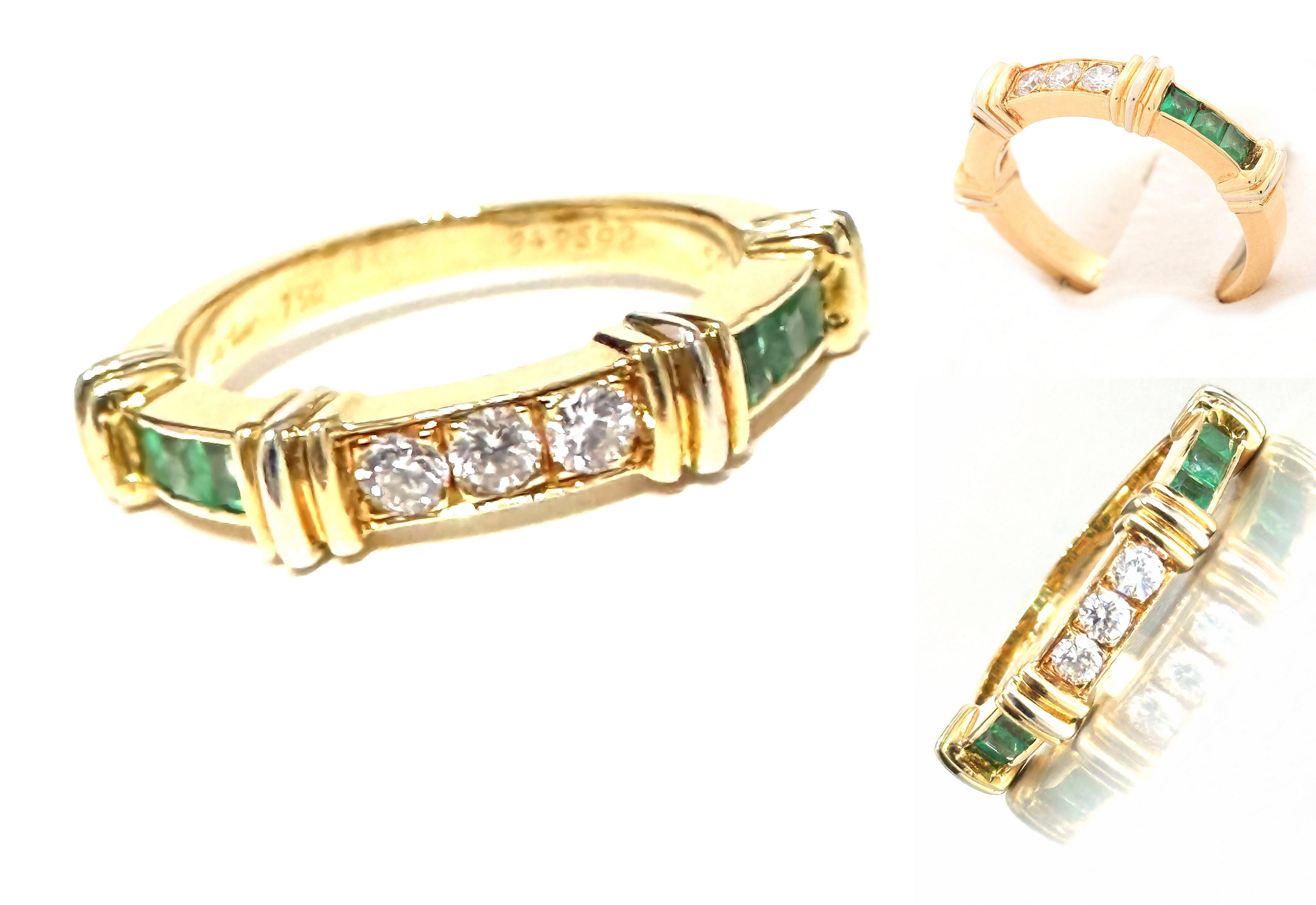 CARTIER カルティエ コンテッサ エメラルド ダイヤモンド リング K18
