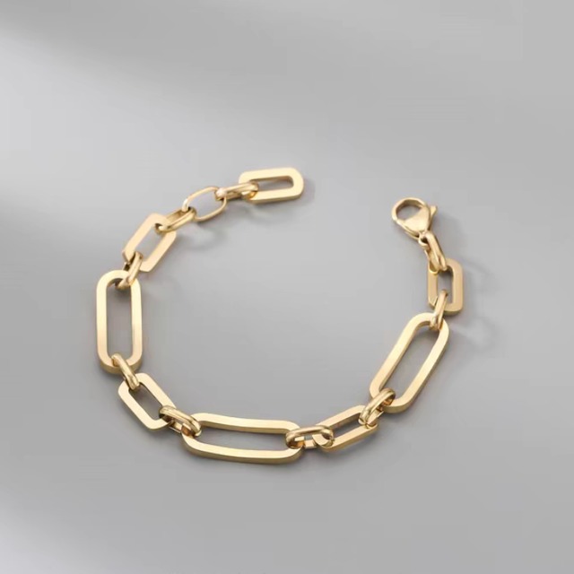 ランダムオーバルチェーンブレスレット　　1131