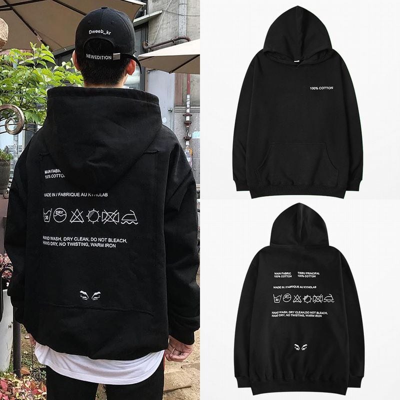 ユニセックス プルオーバー パーカー 裏起毛 韓国 ファッション メンズ レディース ストリート プリント 無地 秋 冬 オーバーサイズ 大きいサイズ Street Loose Letter Print Couple Hoodie Dtc Value Rave Notice バリューレイヴノーティス 韓国