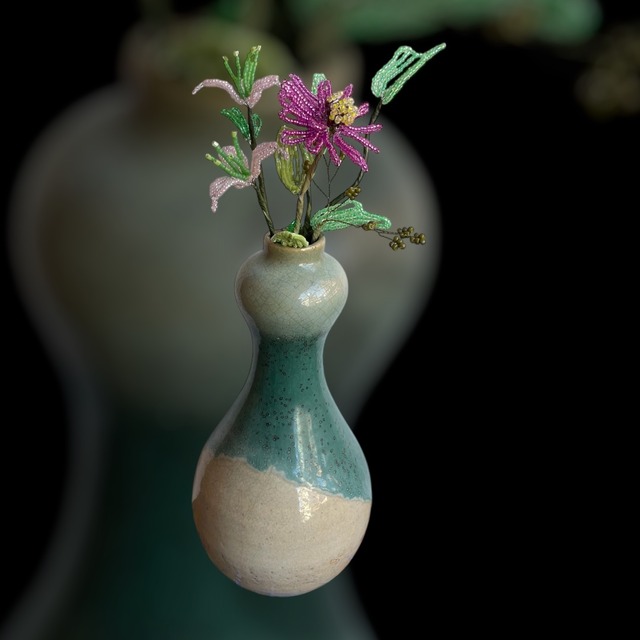 beads flower : pink color