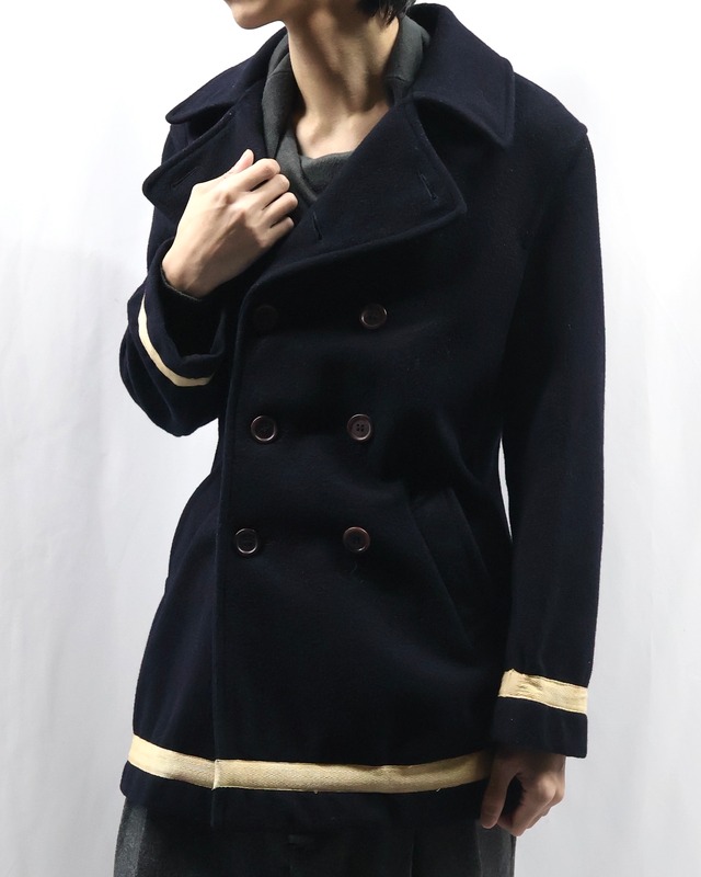 lined design wool pea coat