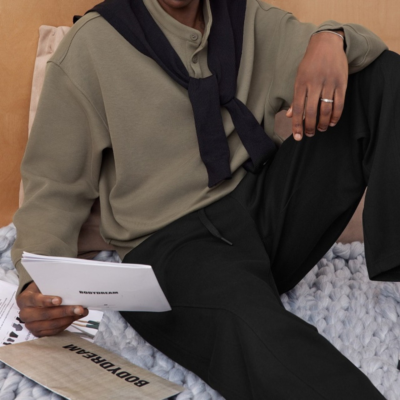 ヘンリーカラー薄手スウェット　942