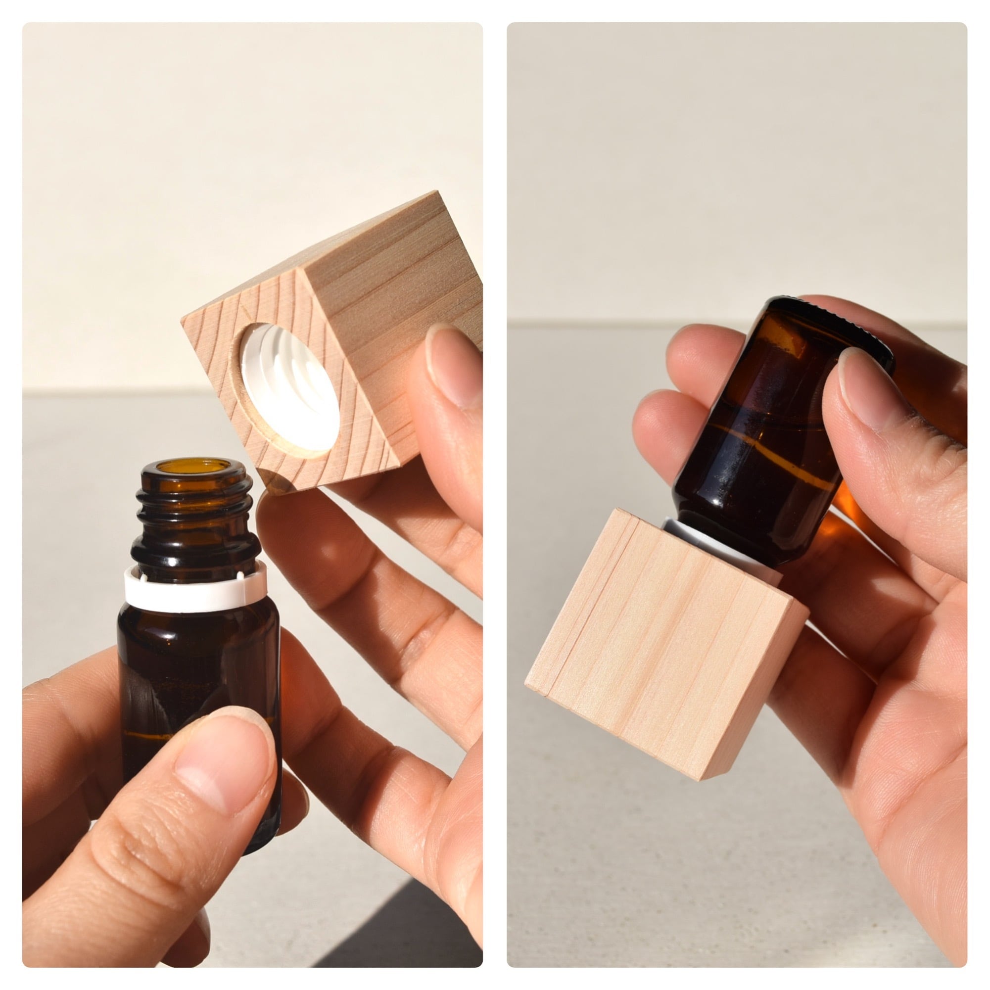 アロマウッドキャップ（単品） ＊精油瓶につけるだけで手軽に使える