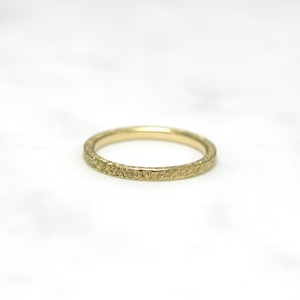 ◆受注製作 K14ゴールド / サイズオーダー / スクエアリング / K14 Gold Ring