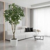 (大型) パキラ210㎝［人工観葉植物・フェイクグリーンT］