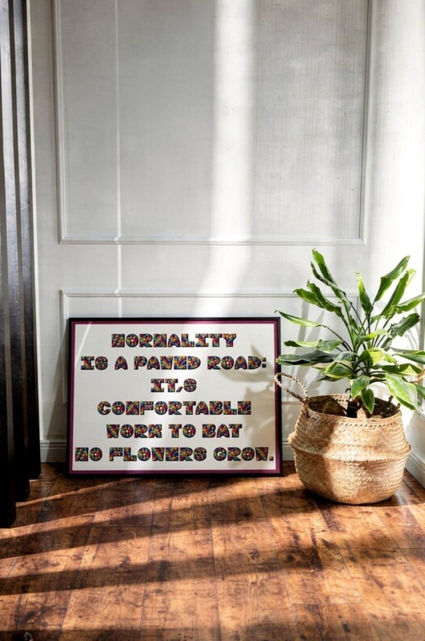 DHD(M)038【フレーム付きインテリアポスターA2　5歩】