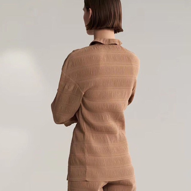 Shirring pleats blouse A00150