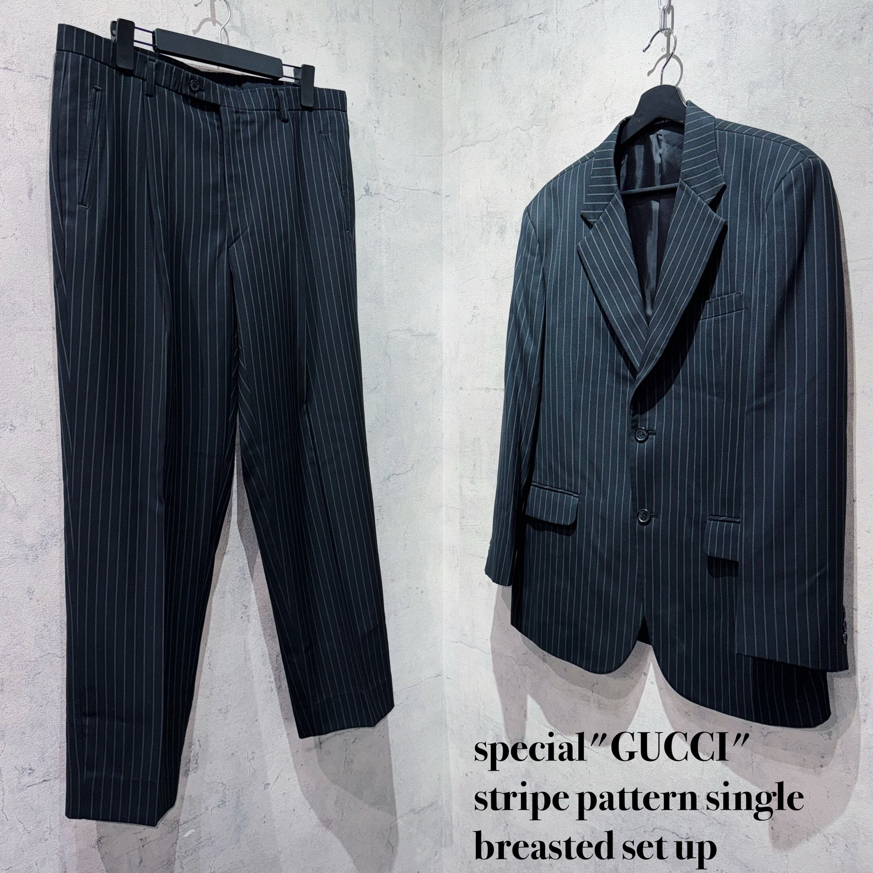 special"GUCCI"stripe pattern single breasted set up