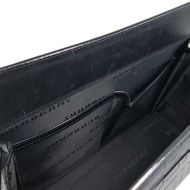 BURBERRY バーバリー セミショルダーバッグ ブラック レザー チェック vintage ヴィンテージ オールド rx4v5y