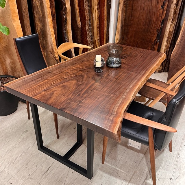 【OUTLET】ウォールナット_1600×770-970×50_新宿店_テーブル天板/一枚板 262 t001