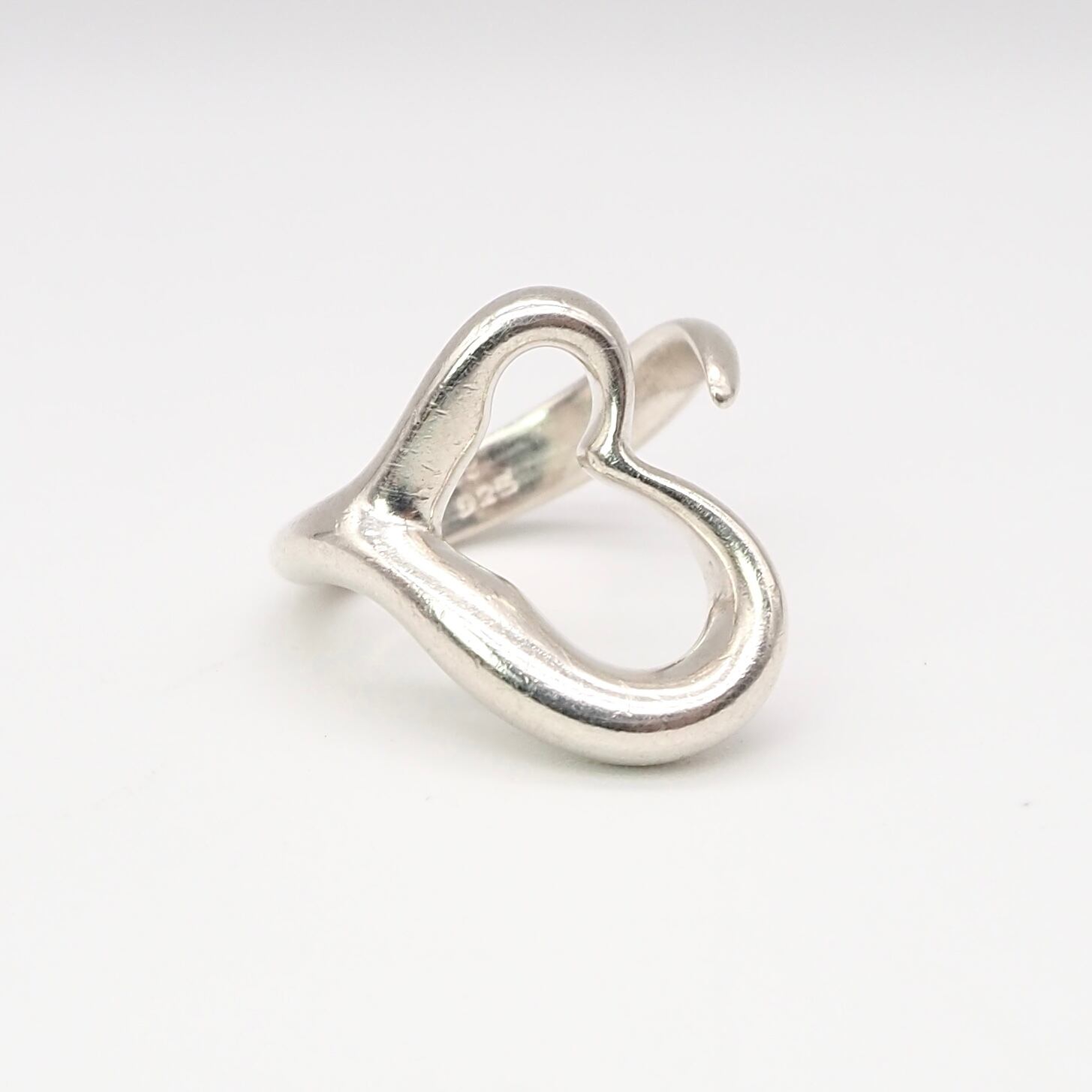 Tiffany&Co. 約10号 オープンハート リング シルバー925 ティファニー