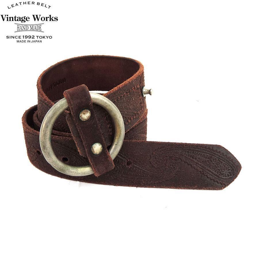 VINTAGE WORKS BELT DH5680 TAN BROWN ビンテージワークス レザー