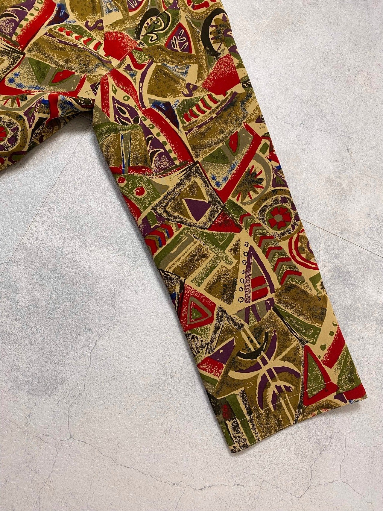 ethnic pattern shirt jacket-3993-2