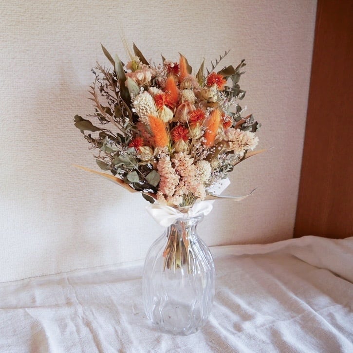 紅花ドライフラワースワッグ インテリア プレゼント | nanohanaya