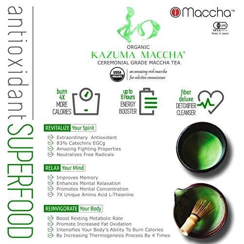 有機抹茶 KAZUMA : Organic Ceremonial Grade Matcha Green Tea 3.5 oz