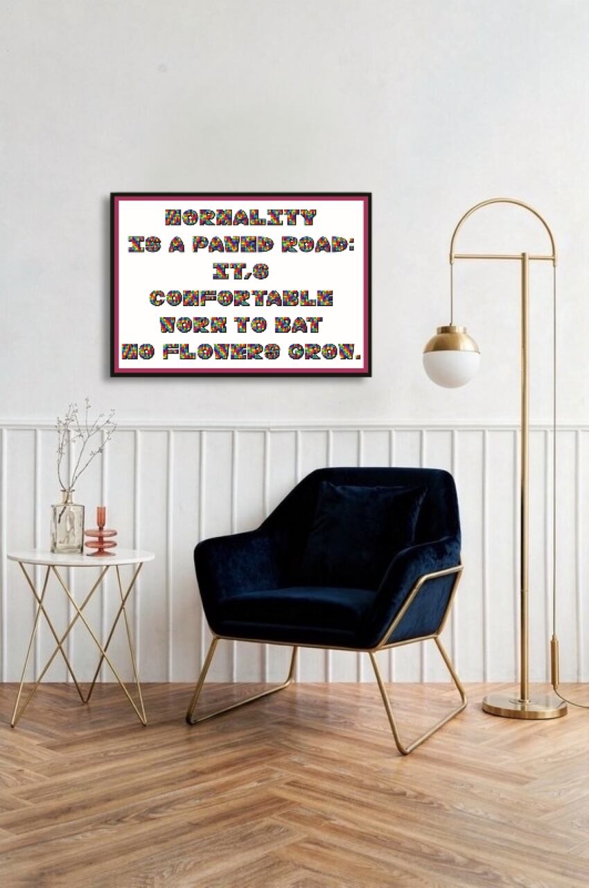 DHD(M)038【フレーム付きインテリアポスターA2　5歩】