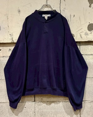 【Caka otto】“Yves Saint Laurent” Vintage Cotton Mock Polo Sweat