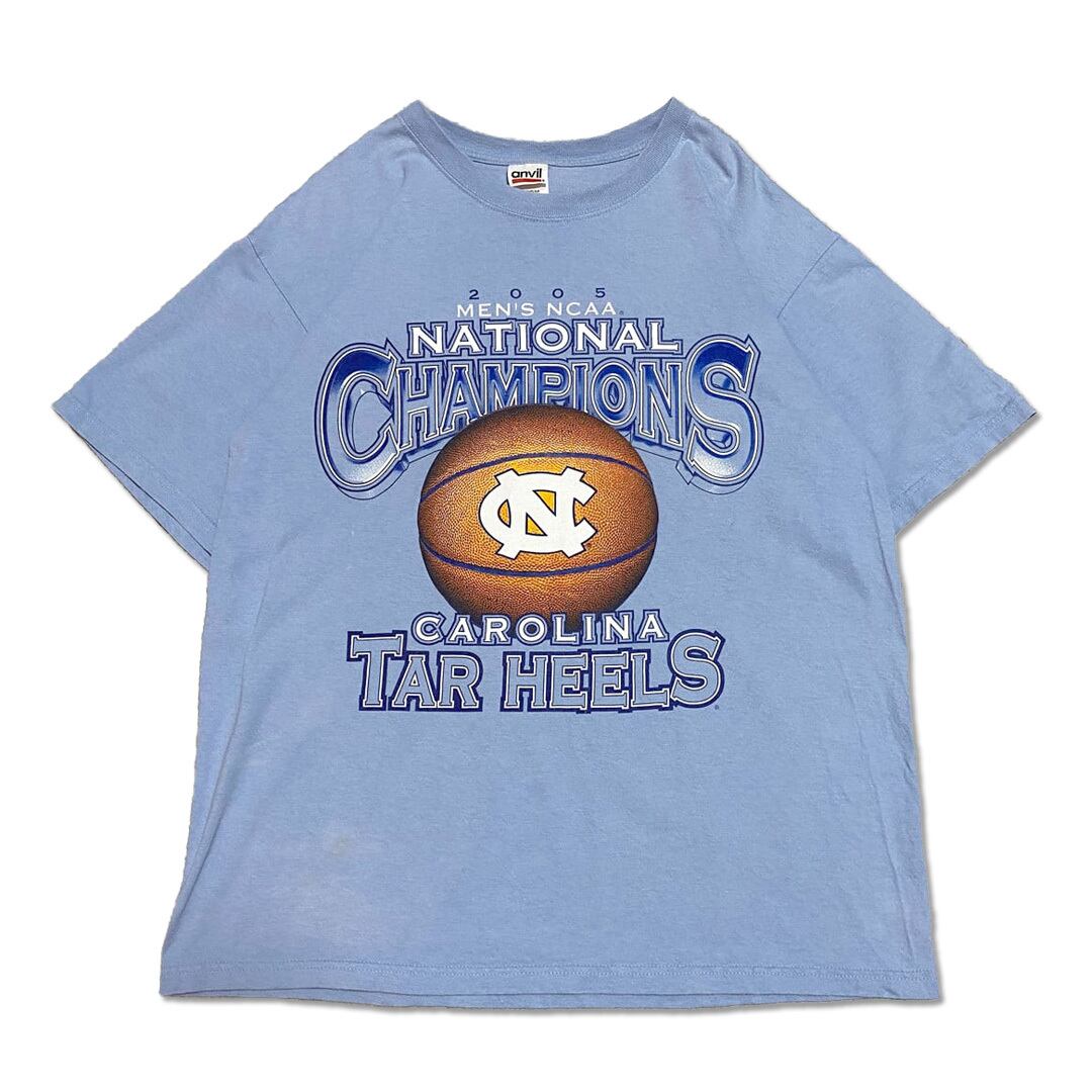 ノースカロライナ大学 2005 NCAA チャンピオン Tシャツ anvil