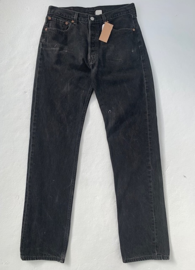 M-093 リーバイス Levis501先染めブラック古着 2000年MEXICO製刻印190