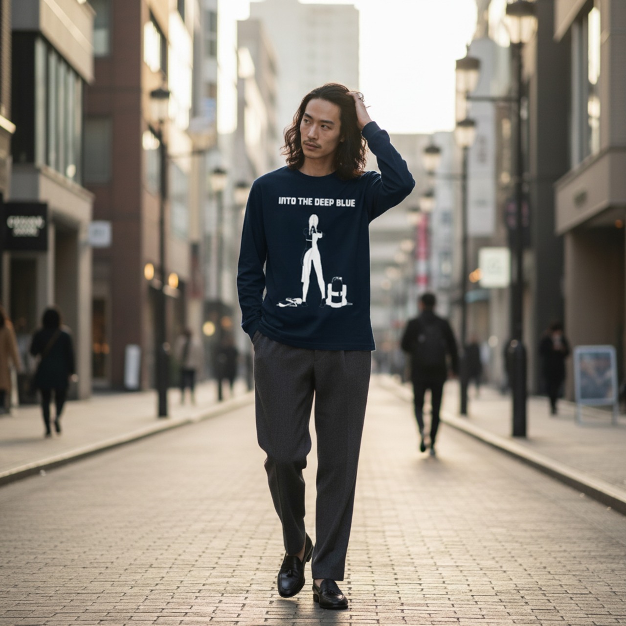 INTO THE DEEP BLUE-ロンT(ネイビー) - 1