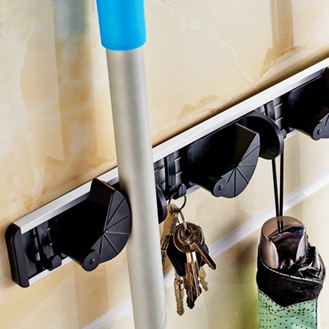 キッチン浴室収納ホルダー&ラック用モップほうき雑貨ホルダーツール壁掛けハンガー