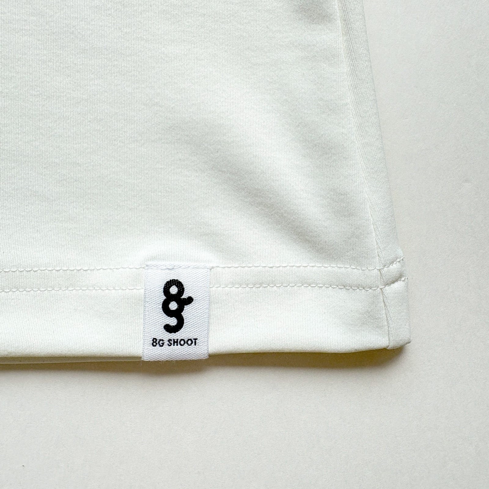 WOMEN'S】LOGO PRINT MOCK NECK SHIRT -OFF WHITE / BLACK- | 8G SHOOT