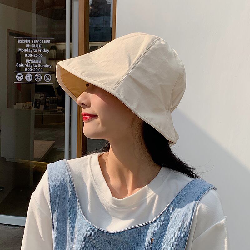 サマーベージュソリッド カラー 帽子 夏物 ソリッドカラー ブラック・アイド・ピーズ69382524392