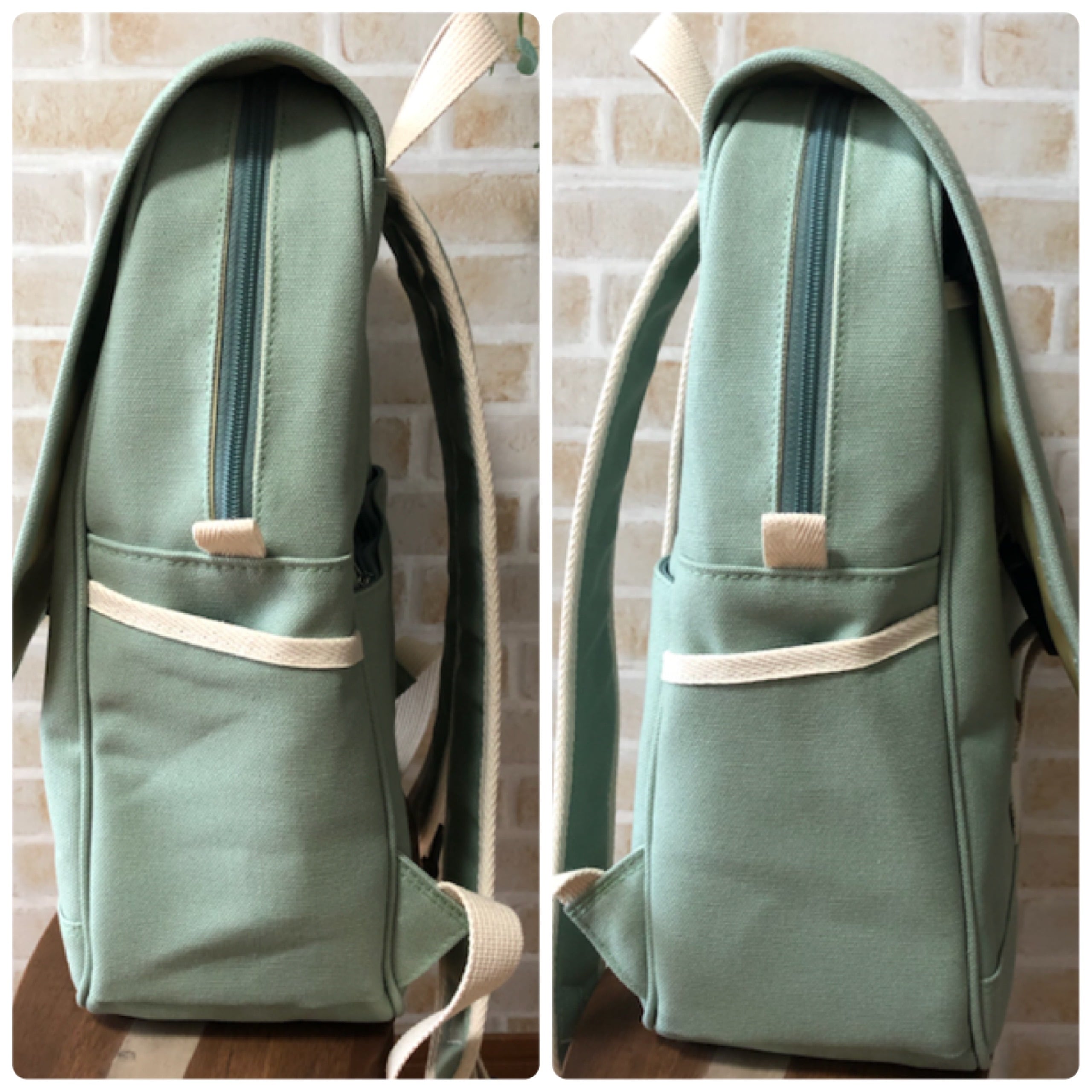 倉敷帆布のフラップリュック ミントグリーン | MITTAG