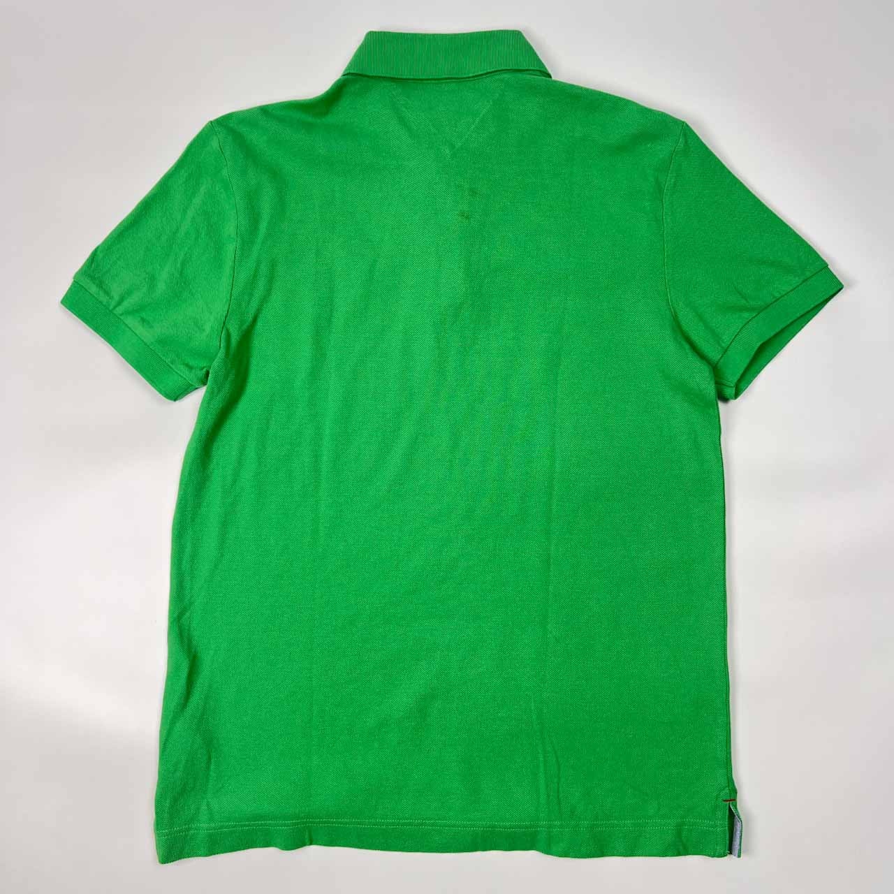 TOMMY HILFIGER トミーヒルフィガー CUSTOM FIT 鹿の子 半袖 ポロシャツ L/G /グリーン メンズ