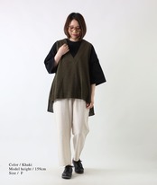 CUORE STORE/リネン混 Vネックベスト