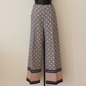 VILAGALLO ネイビー✖️ボルドープリントしっとりイージーパンツSPAIN:VIL32917¥26,000＋tax