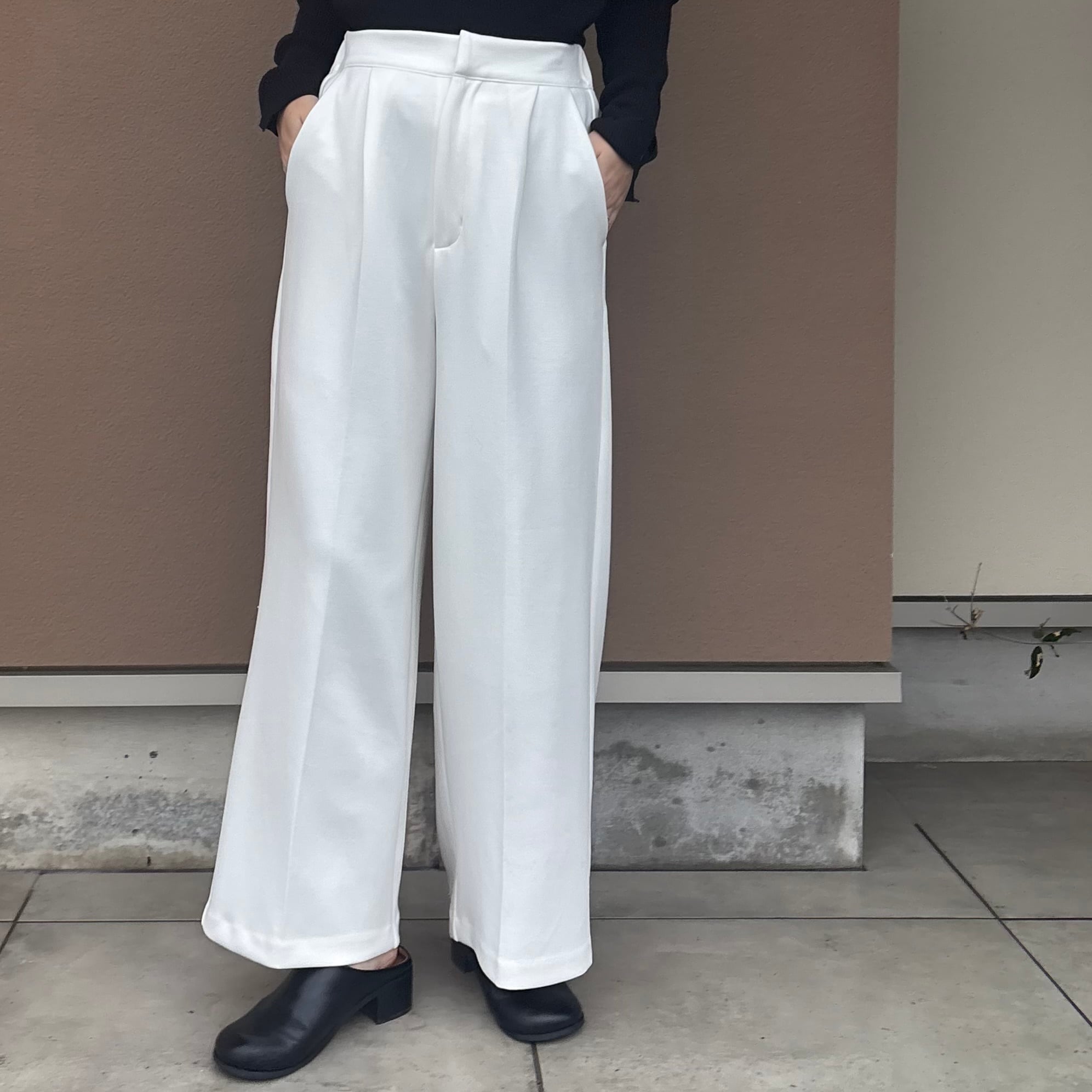 【 CYNICAL 】ダンボールニットタックワイドパンツ