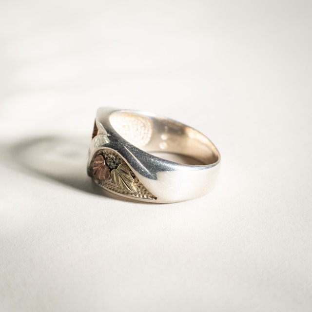 Official Harley Davidson Vintage Silver & Gold Asymmetry Ring