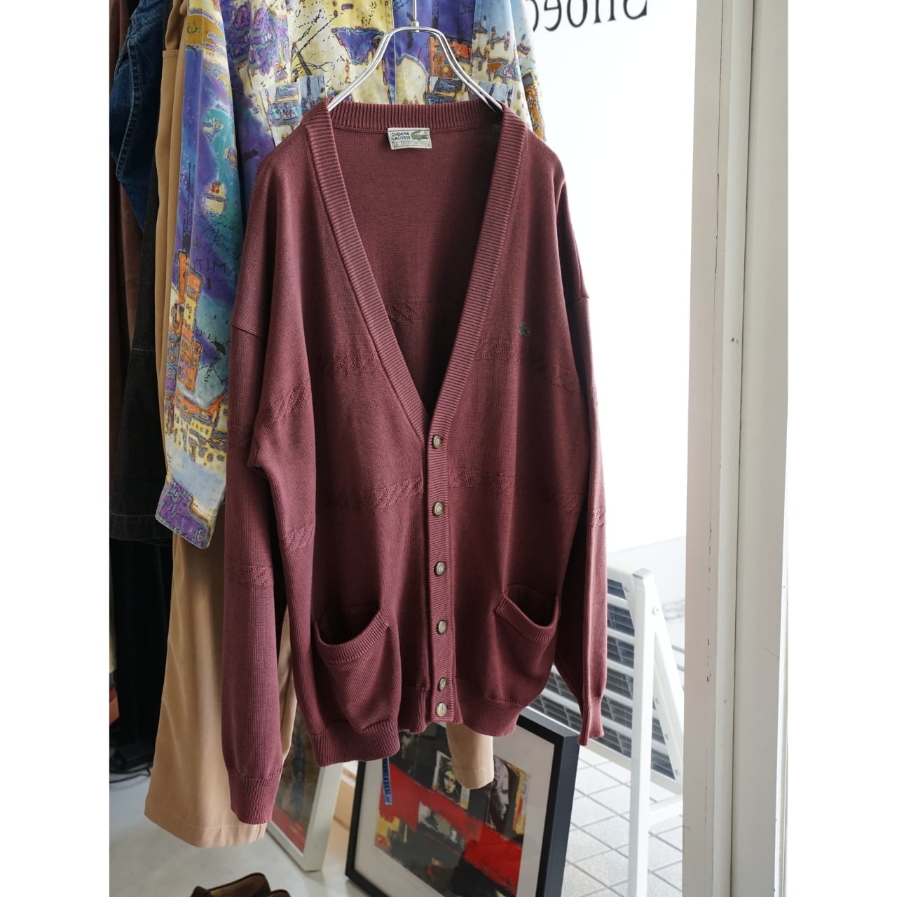 LACOSTE（CHEMISE LACOSTE）スペイン製 コットンニットカーディガン