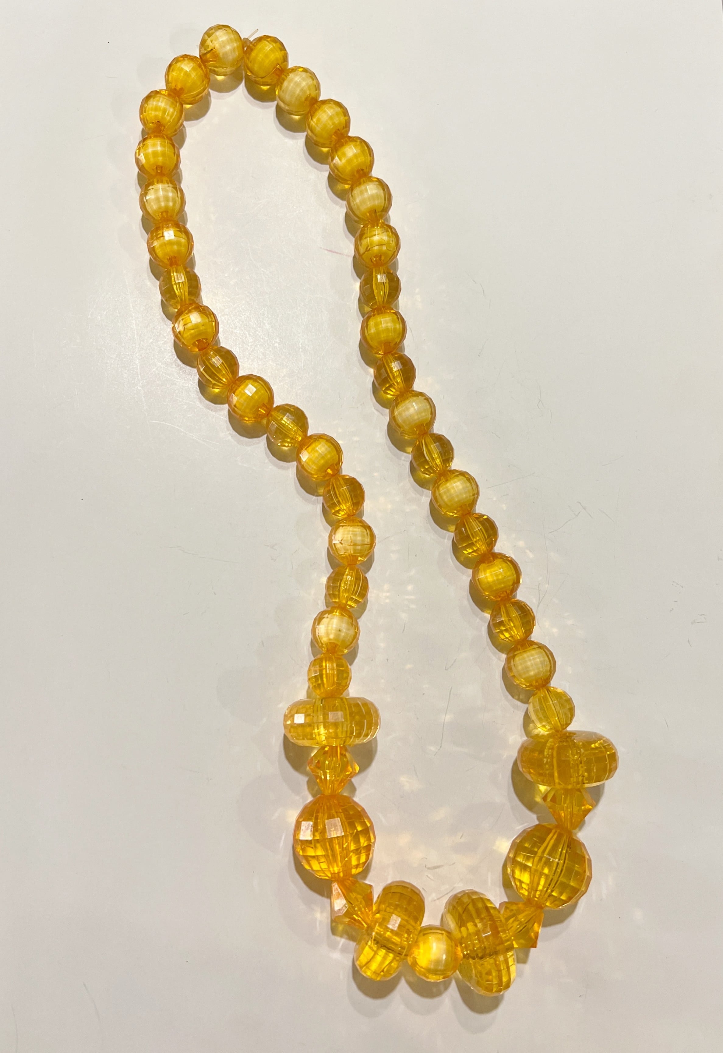 Vintage orange clear necklace