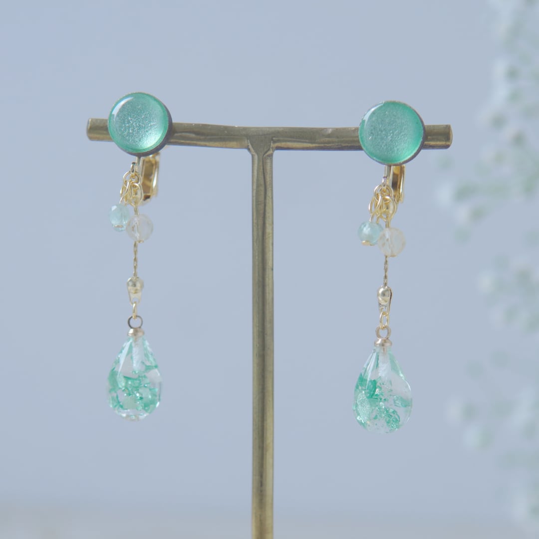 【 Mint Green  】イヤリング