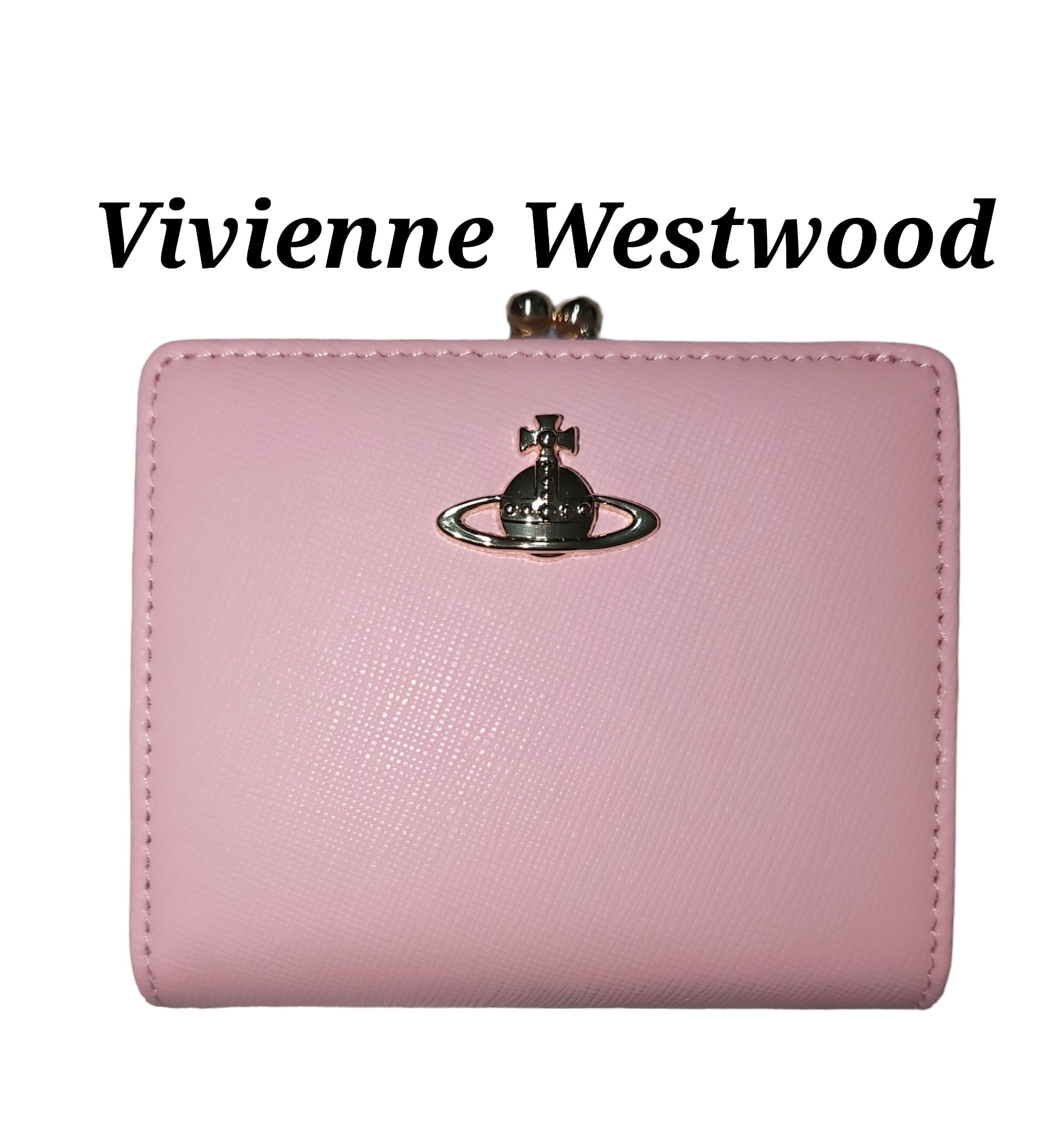 ヴィヴィアンウエストウッド がま口三つ折り クロコ型押し