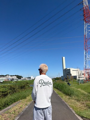 waffle long tee / white
