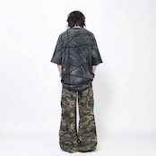 VINTAGE ストリート ウォッシュドペイント Tシャツ T1771