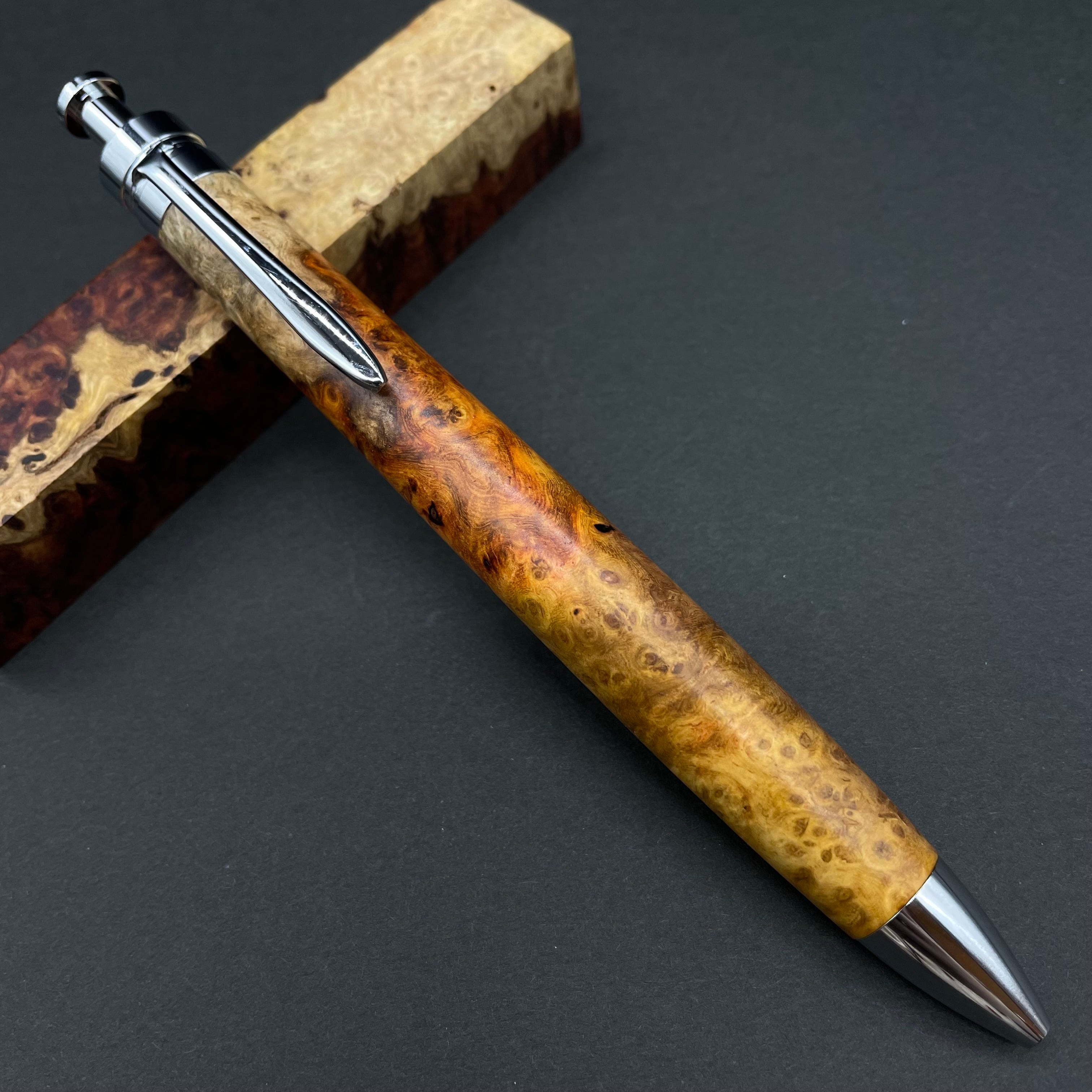 御蔵島 柘植】木軸ペン 三神シャープ1100 / 三神ボール1000 | 富士瘤 Craft