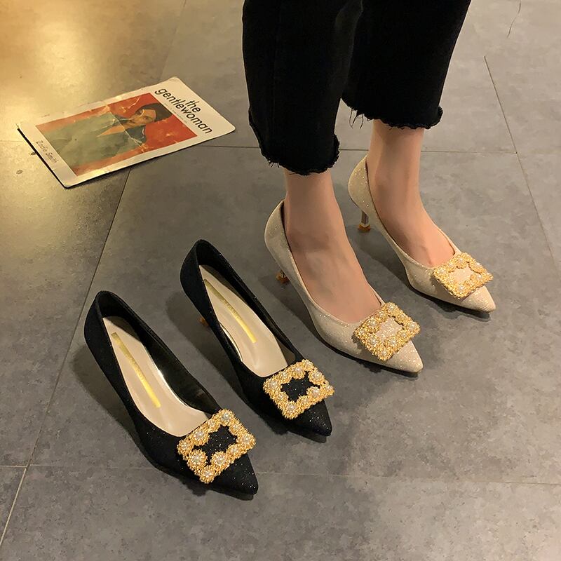 ハイヒールスプリングカラーシングル 靴 シューズ 春物 ピュア 部族の婦人靴31028589496